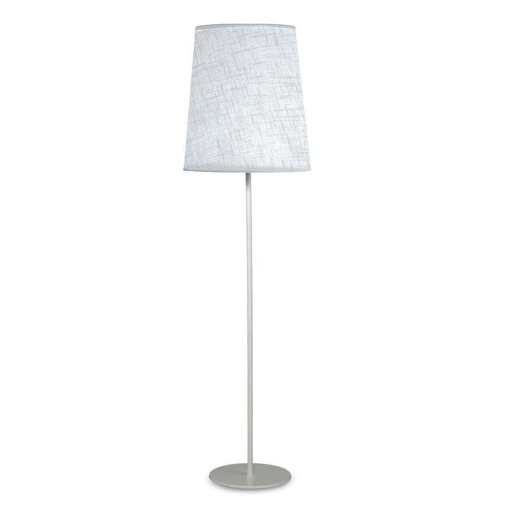 LAMPARA DE PIE LIV BLANCA C/PANTALLA CONICA DE LIENZO